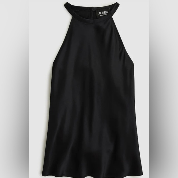 J Crew Collection Amber top in luster crepe Black - Picture 1 of 6